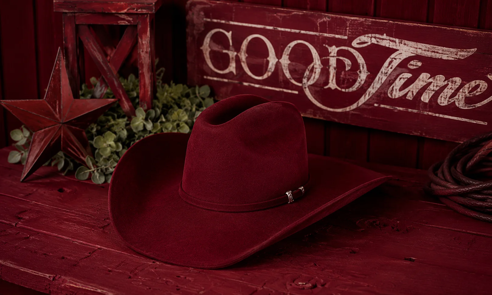A document or visual asset focusing on felt cowboy hats.