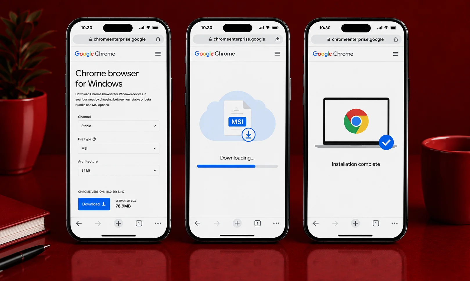 Step-by-step guide to install Google Chrome Business MSI offline package