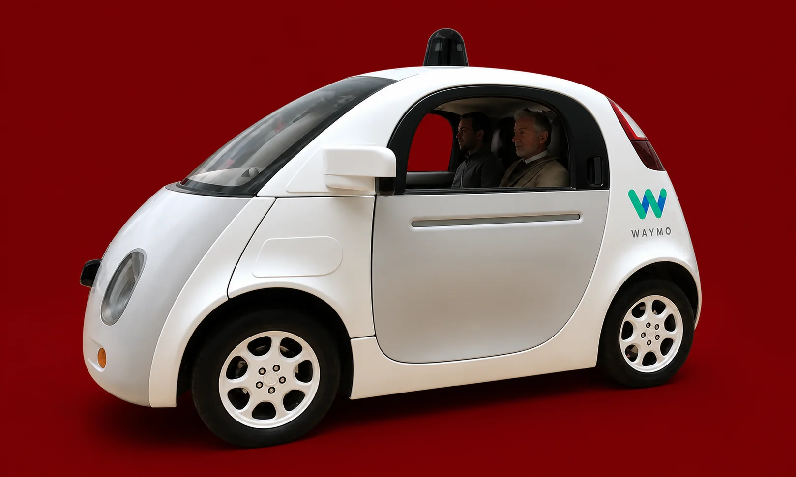 Early prototype of a Waymo self-driving car