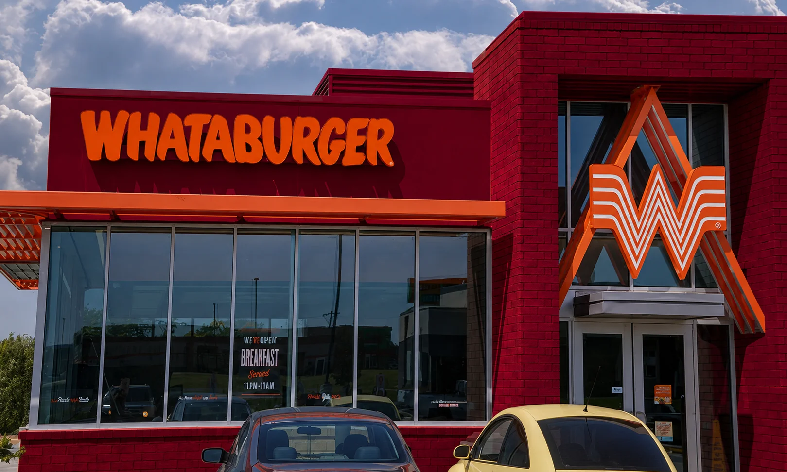 Whataburger fast food restaurant exterior storefront