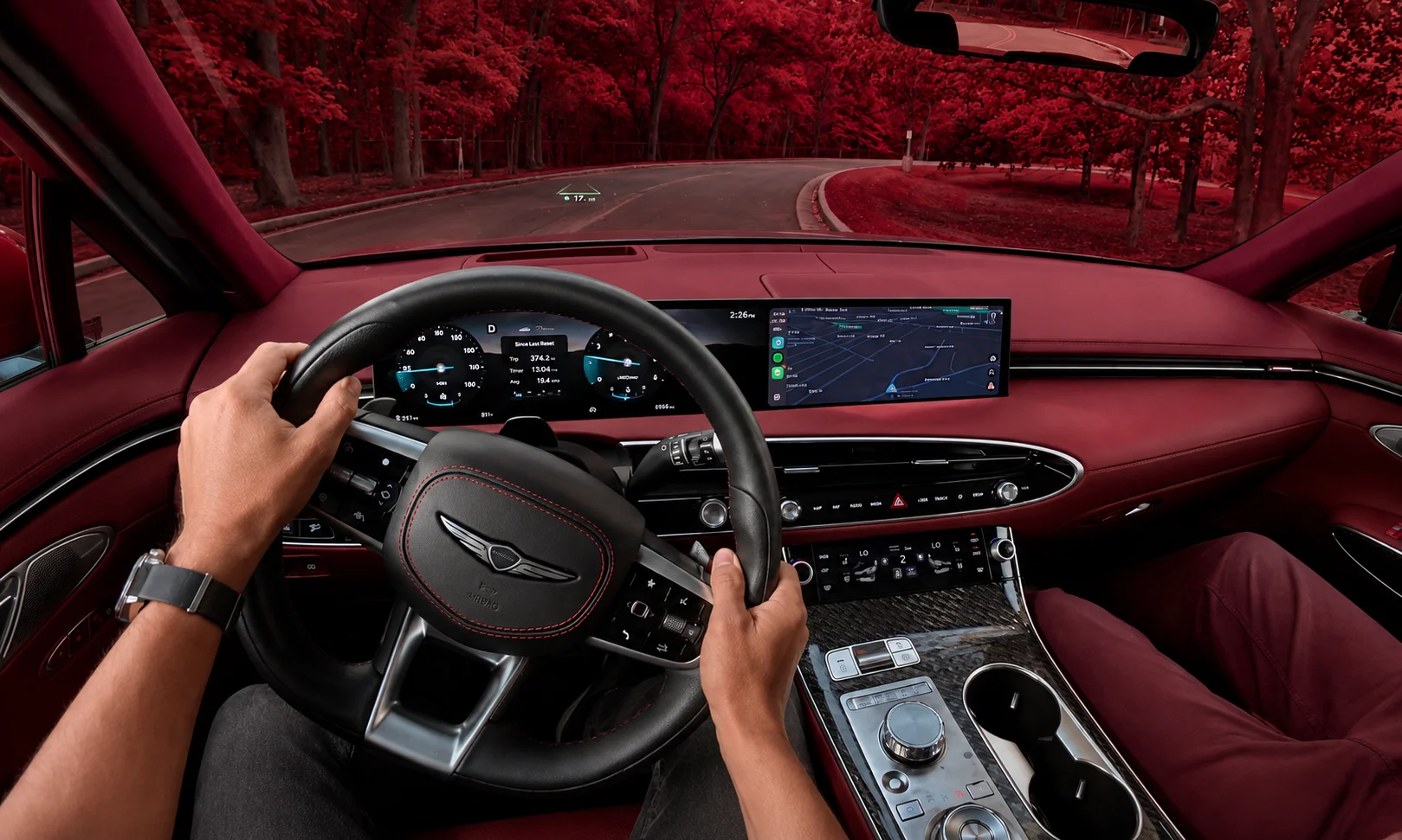 An article or document looking inside the GV70 model and its interior/design features.