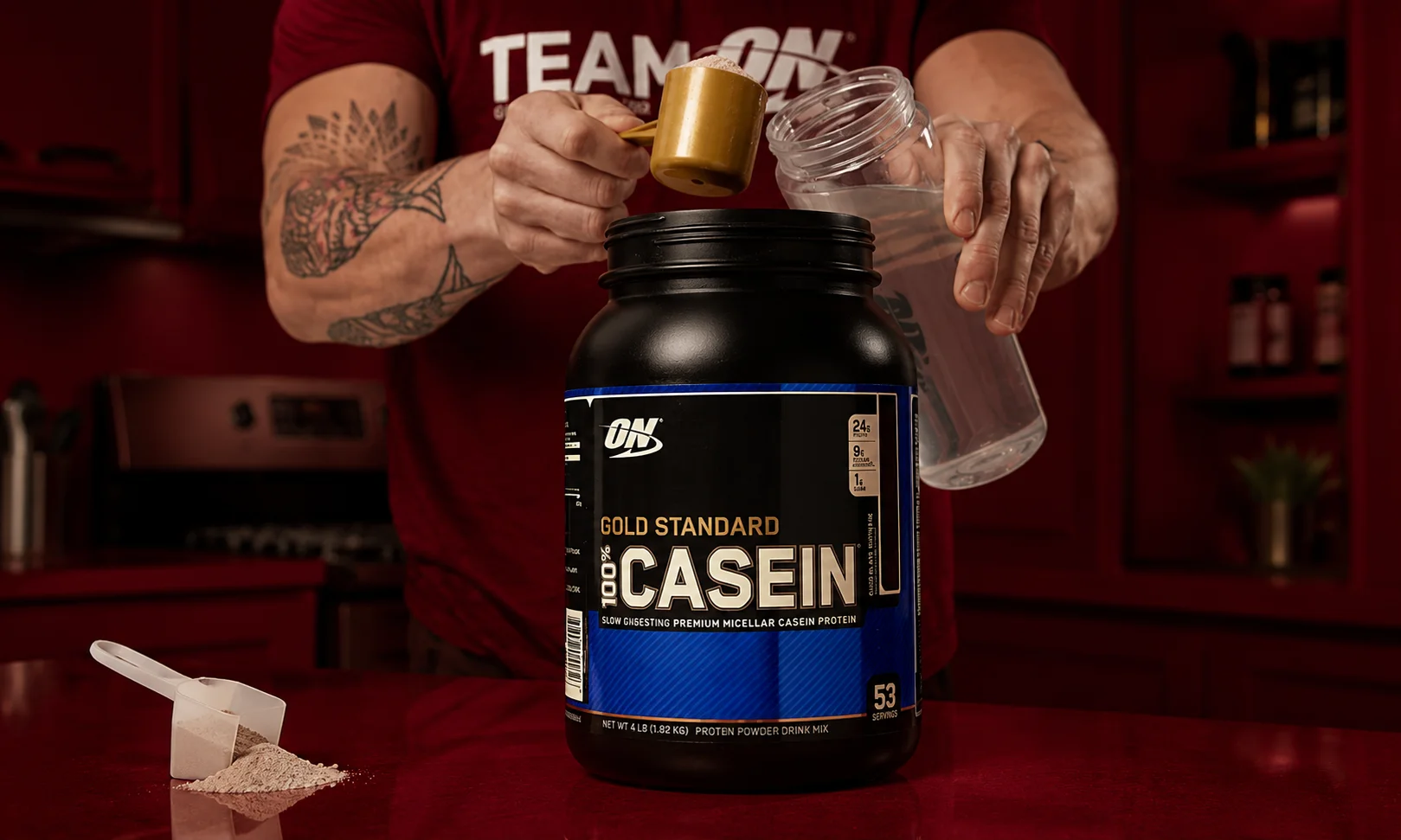 Orgain organic plant-based protein powder container