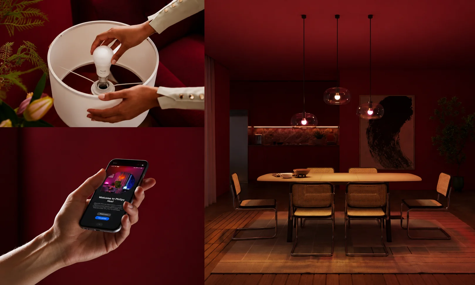 Philips Hue smart LED bulb with color ambiance