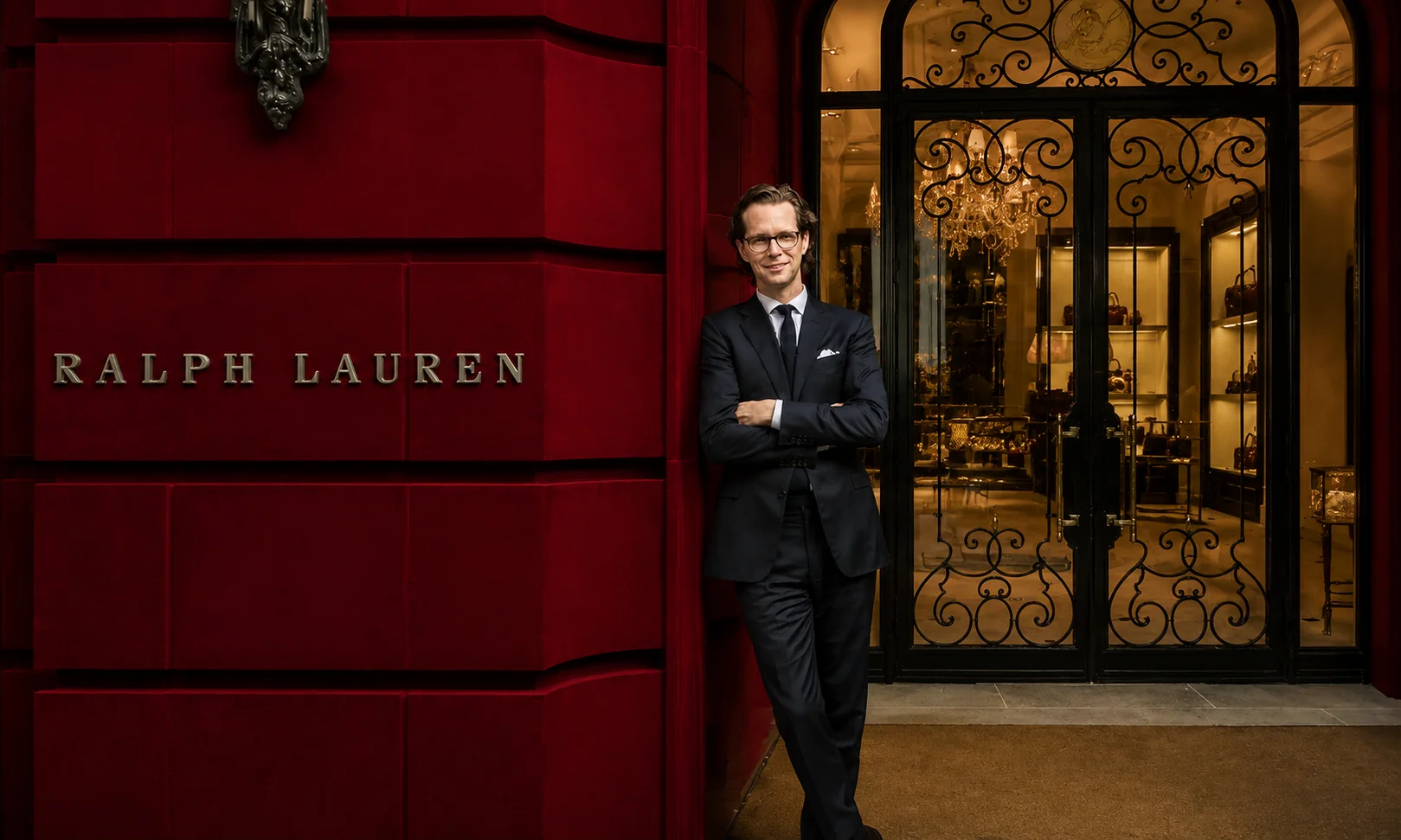 A storefront or window display associated with Ralph Lauren.