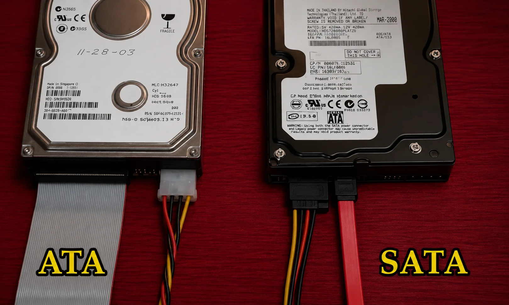 An overview or document explaining SATA connections and other storage interfaces.