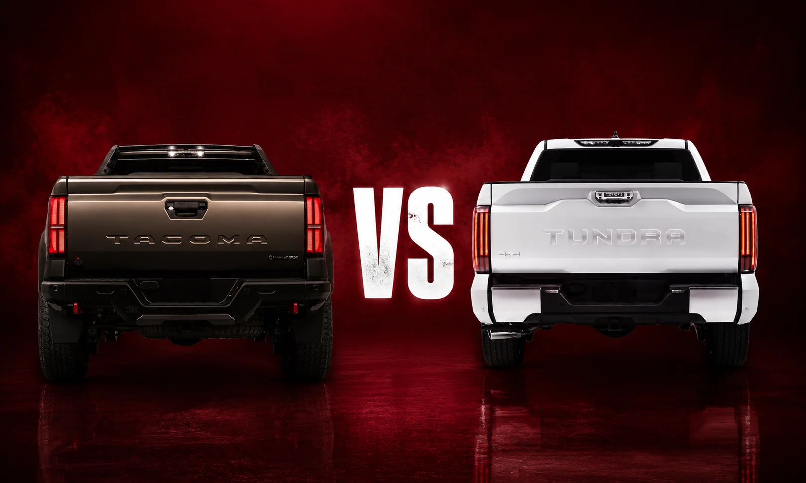 | 2026 Toyota Trucks: Tacoma vs Tundra Specs, Prices, Reliability; What’s New Toyota trucks compared: Tacoma vs Tundra on red background