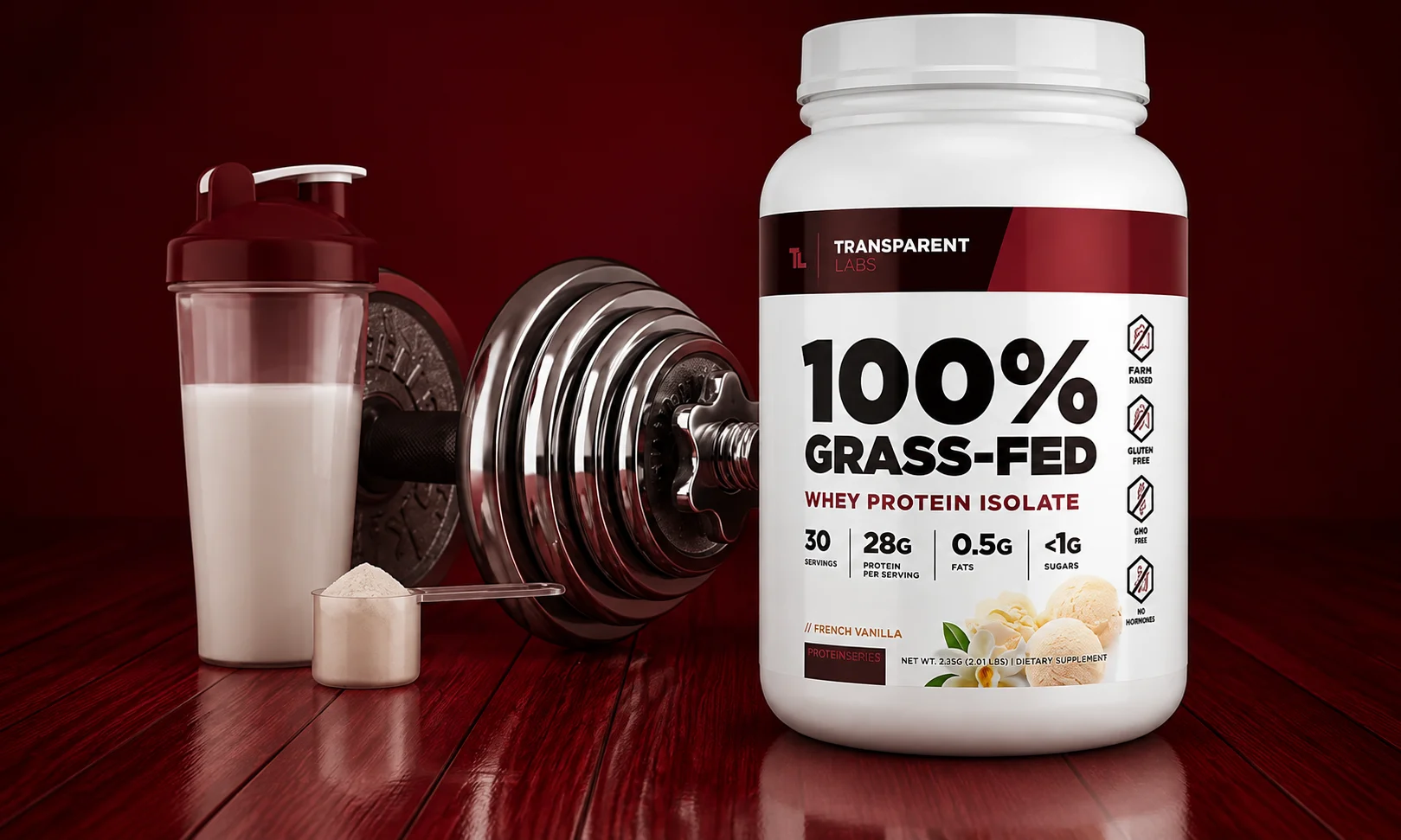 Transparent Labs 100% grass-fed whey isolate powder