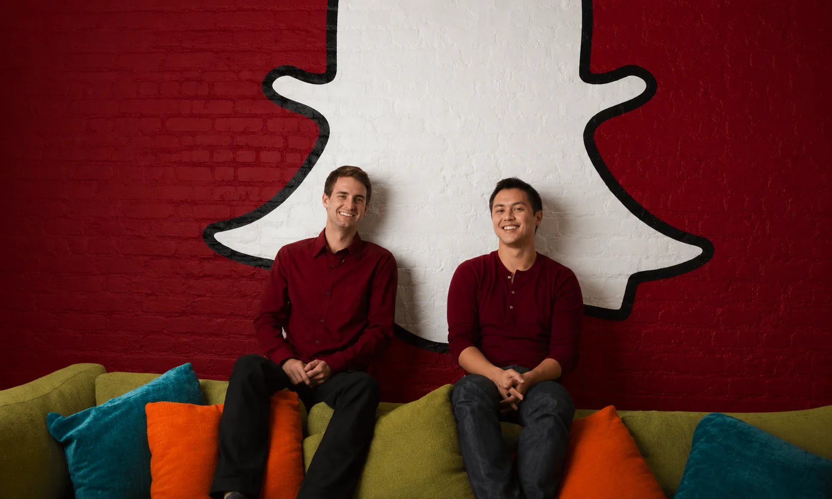 Founders of the social media application Snapchat