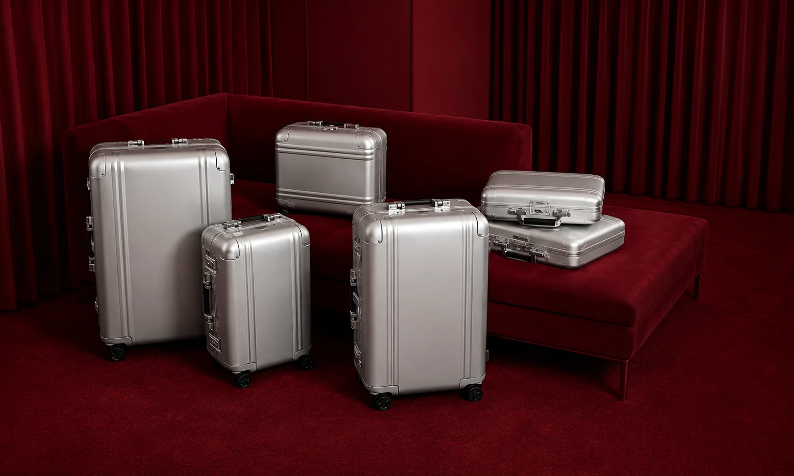 | 15 Best Luxury Luggage Brands for Travelers in 2026 A collection of metallic Zero Halliburton travel cases.