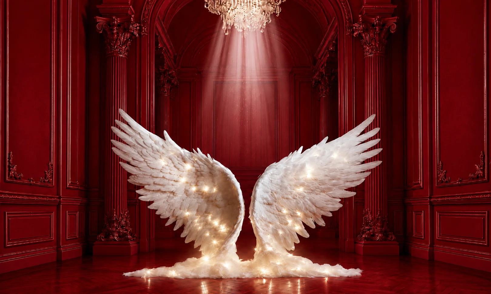 | Angel Wings Meaning, Symbolism & Spiritual Guide (2026) Symbolic angel wings imagery featured with a glowing red background