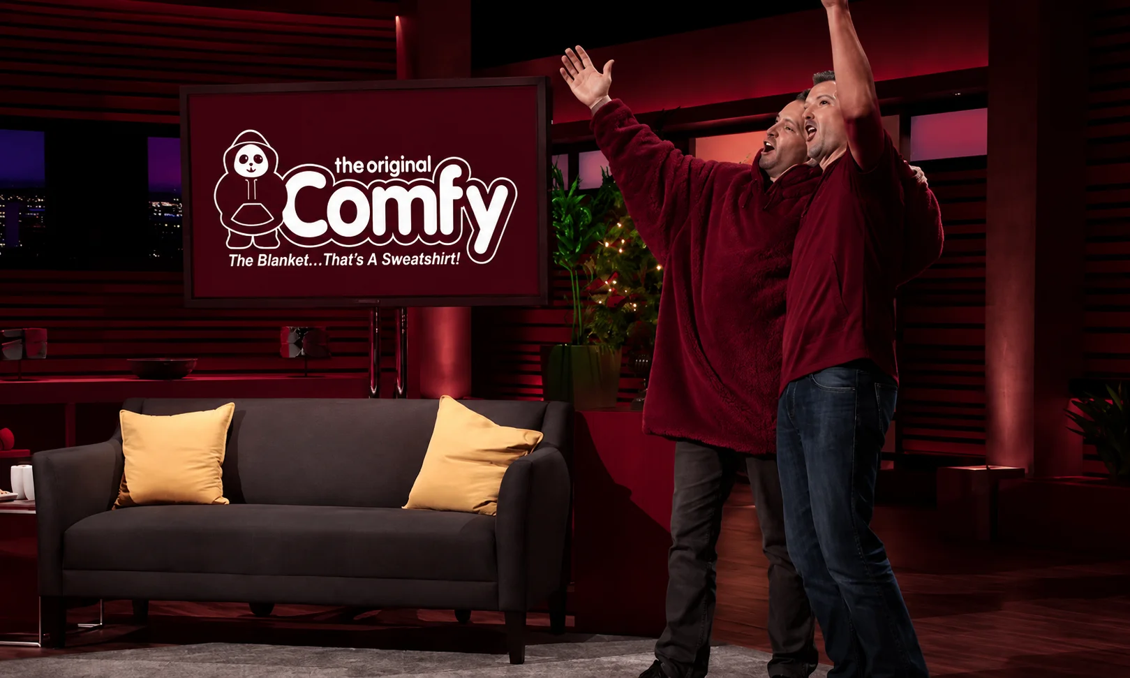 A feature covering The Comfy wearable blanket.