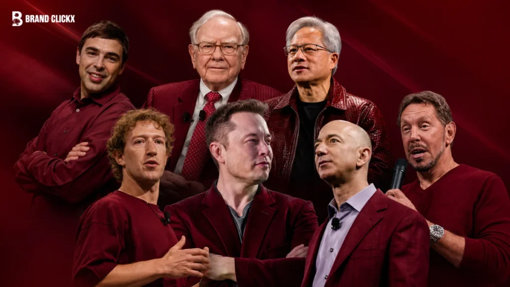 A summary feature graphic highlighting the top richest individuals in the world.