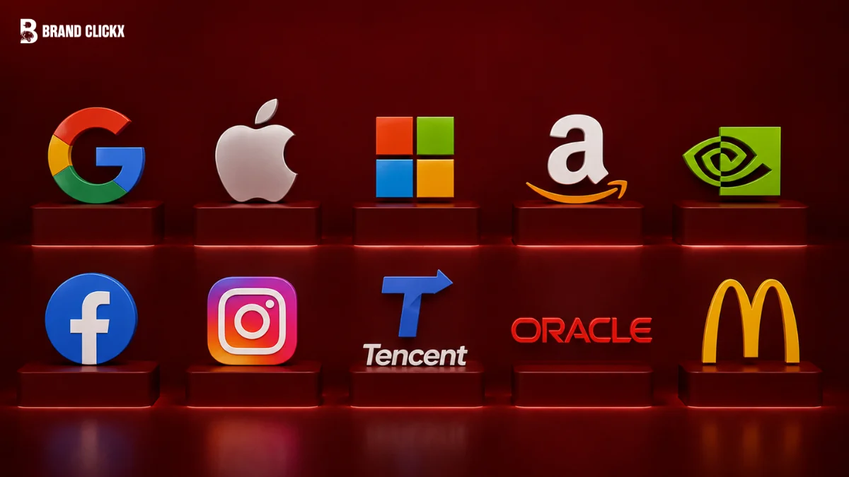 A summary graphic detailing the most valuable brands worldwide.