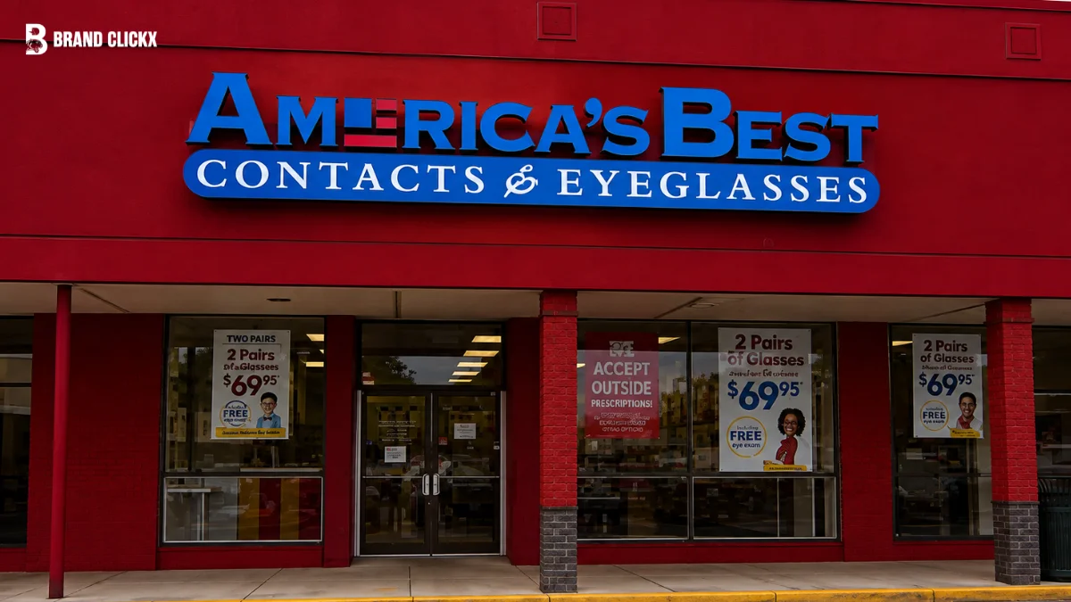 feature americasss best Americas Best Contacts and Eyeglasses store banner highlighting eye exams, frames, and contact lens offers