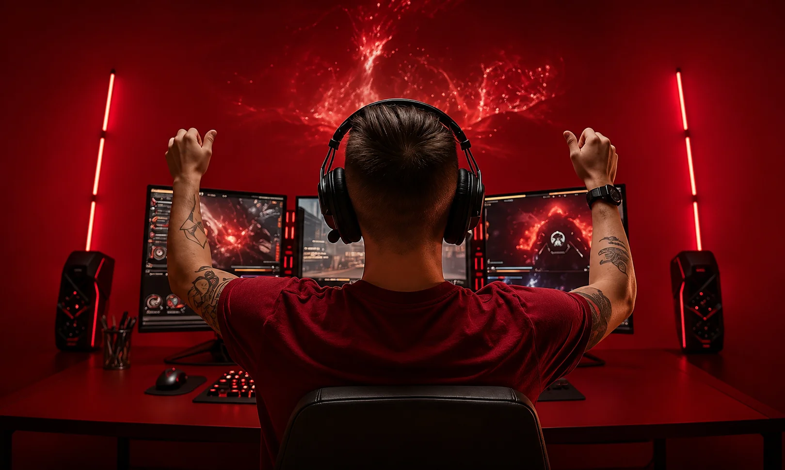 Immersive gaming setup with peripherals