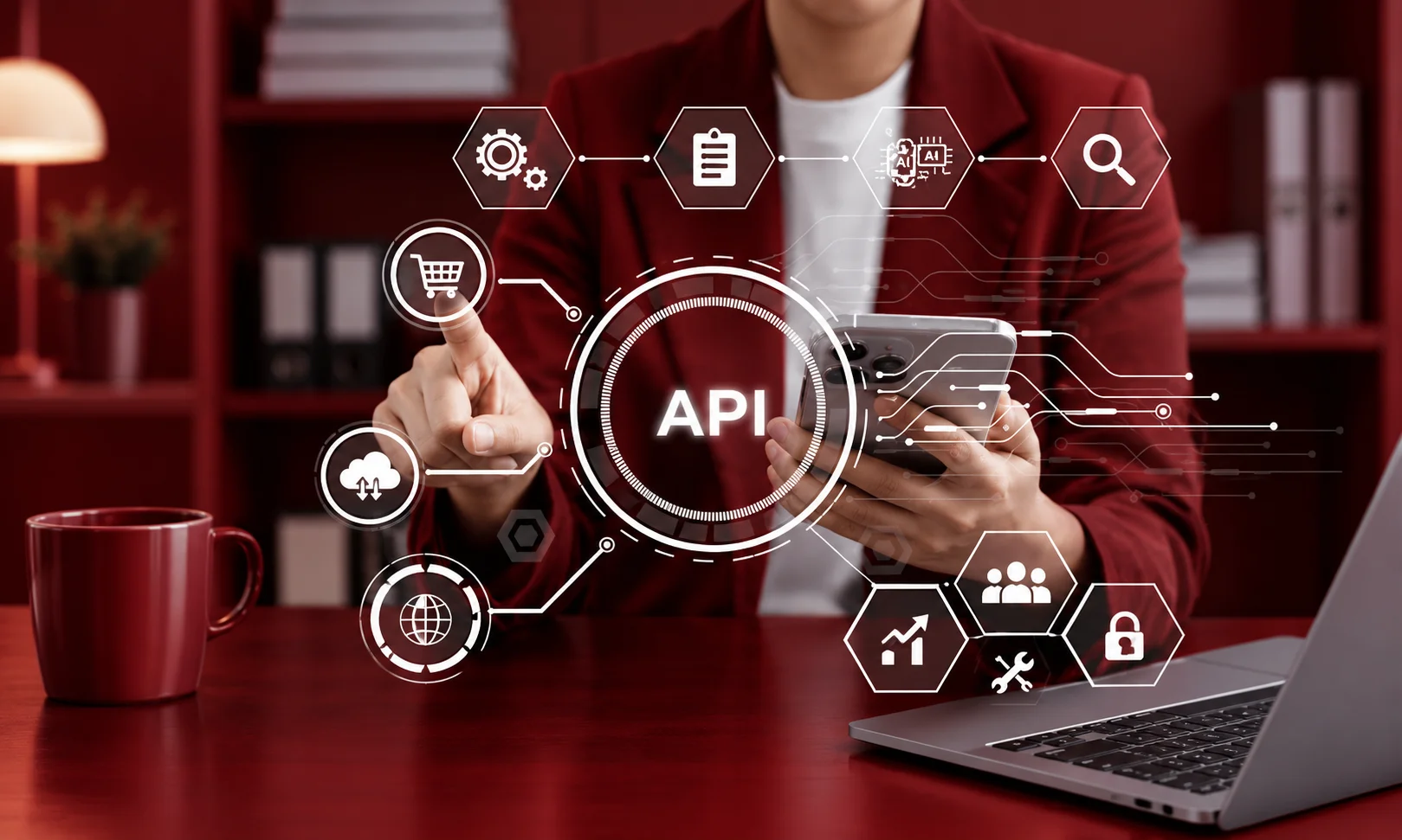 Practical example of APIs used in online shopping