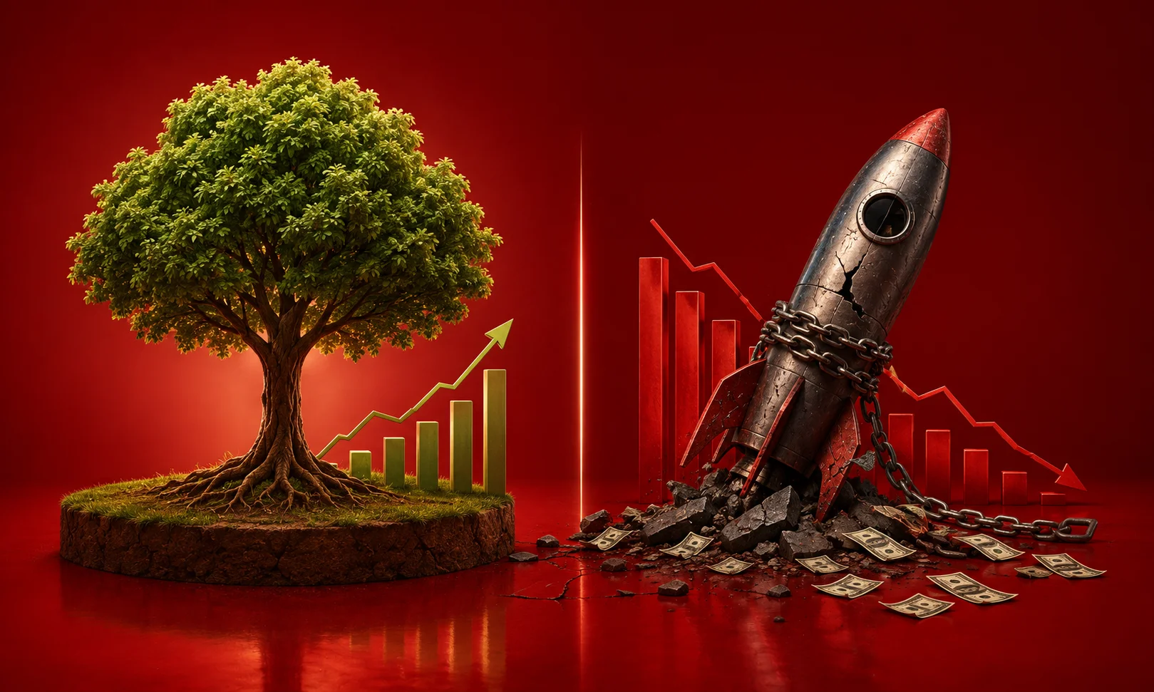 Analyzing post-launch risk profiles for funded and bootstrapped businesses