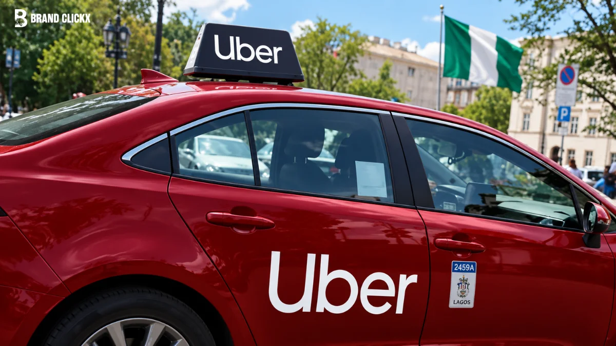 Uber Branded Ride Share Vehicle in Lagos