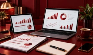 Executive marketing dashboard comparing CMO scorecard and reports