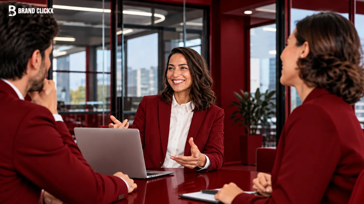 featuree image CMO Tenure in 2026 discussing marketing strategy with executives during a business meeting
